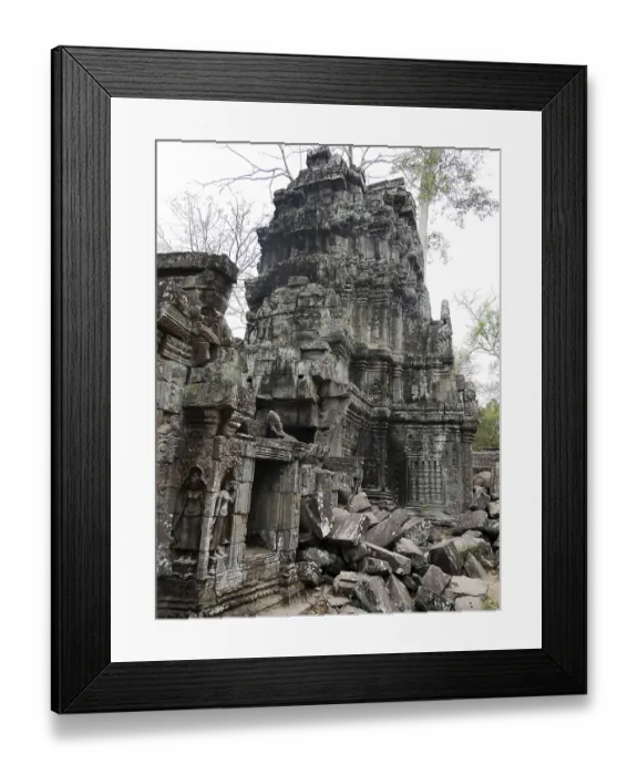 Framed Print : Ruins at Ta Prohm Temple, Siem Reap Province