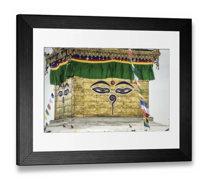 Framed Print : The eyes of Buddha on Stupa, Monkey Temple Swayambhunath