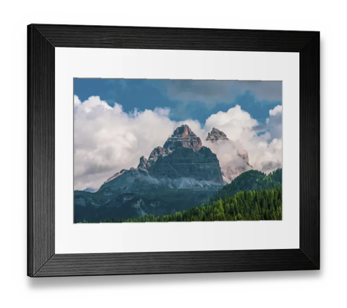 Framed Print : Storm clouds over the Dolomites, Italy