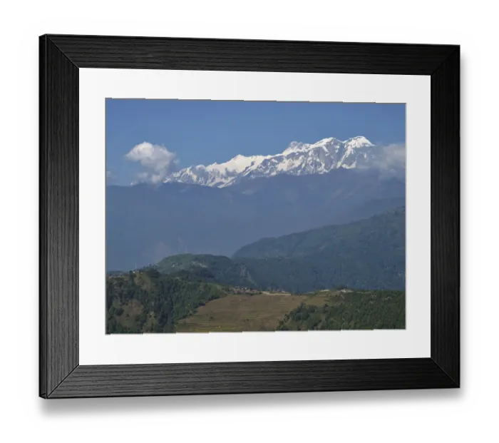Framed Print : Village Maling And Annapurna Range, Nepal