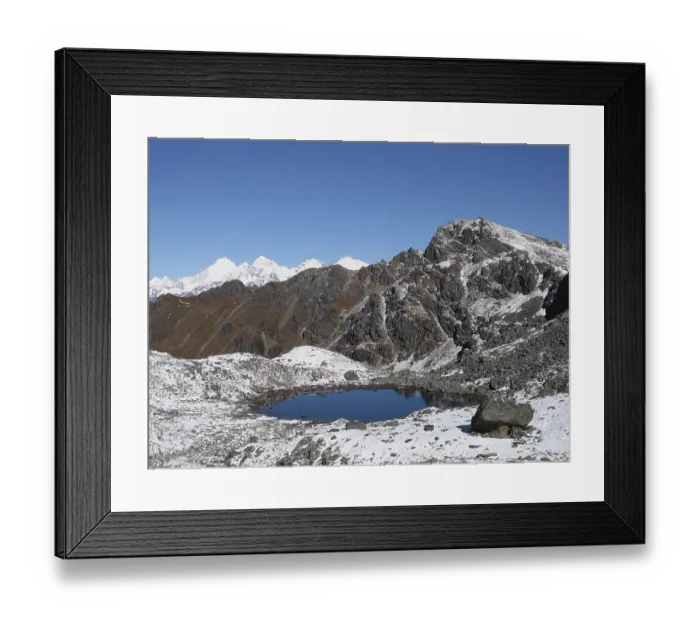 Framed Print : Beautiful blue lake near Gosainkund, Nepal Framed Print : Beautiful blue lake near Gosainkund, Nepal