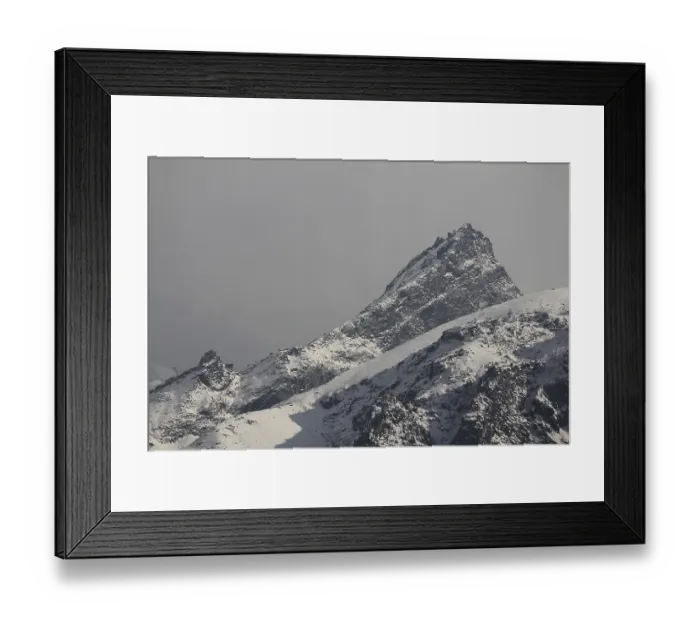Framed Print : Snow covered mountain peak seen from Kyanjing Gompa