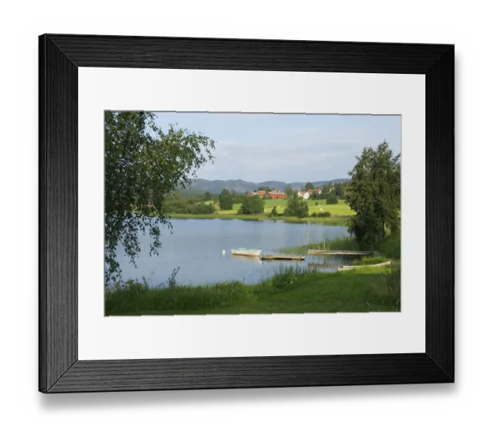 Framed Print : View of coastline with jetty and small boats Framed Print : View of coastline with jetty and small boats
