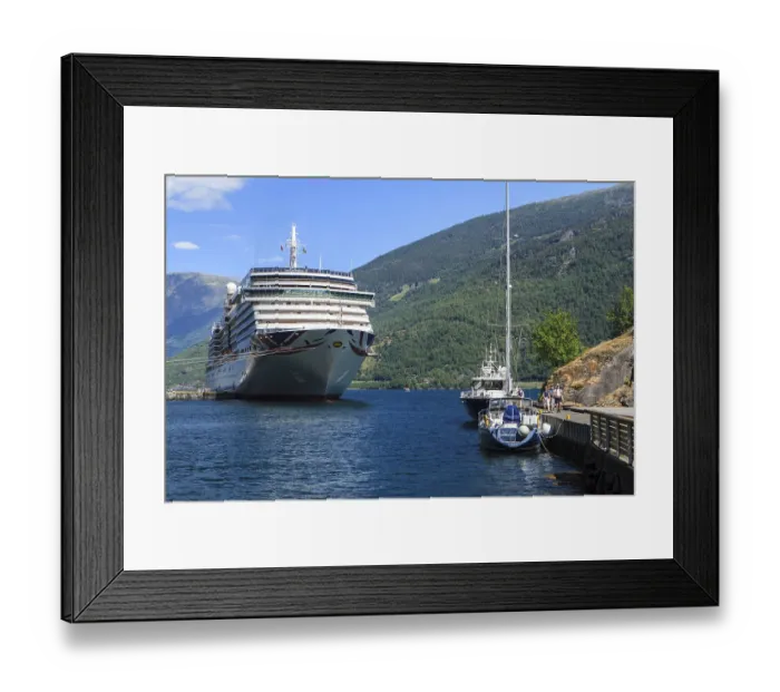 Framed Print : Cruise ship Arcadia in Aurlandsfjords