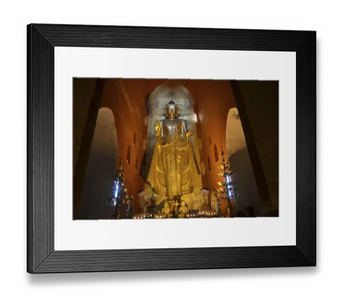 Framed Print : Buddha statue in Ananda Temple