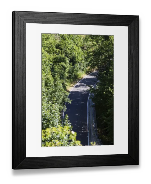 Framed Print : Country road in the Harz Mountains