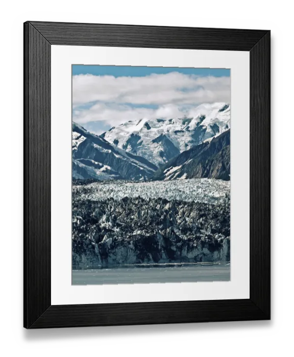 Framed Print : Mountain, Water, Glacier, Alaska
