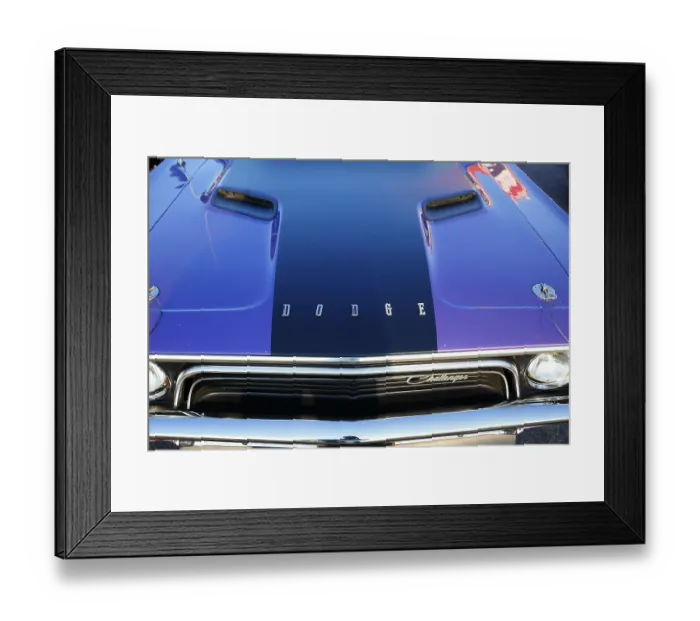 Framed Print : Front detail of a vintage car, Province of Quebec