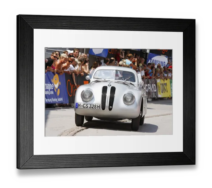 Framed Print : BMW 328 Coupe, built in 1939, Mille Miglia original from the BMW Museum