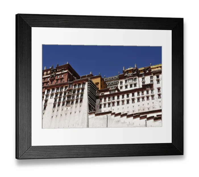 Framed Print : Partial view, stairway Potala Palace