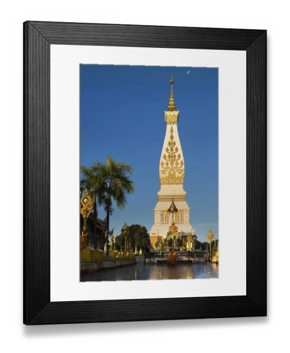 Framed Print : Chedi of Wat Phra That Phanom, blue hour Framed Print : Chedi of Wat Phra That Phanom, blue hour