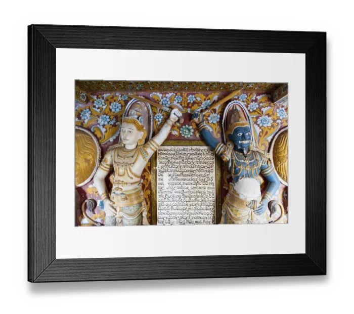 Framed Print : Theravada Buddhism, ancient mural