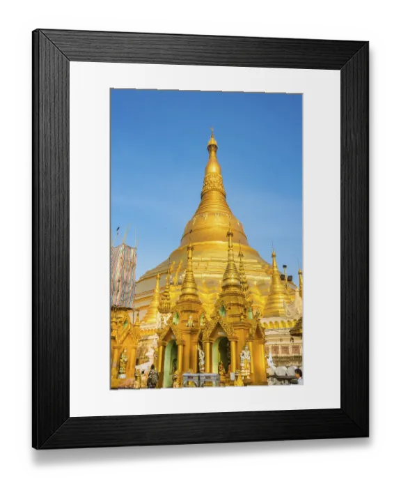 Framed Print : Golden Shwedagon Pagoda, main stupa