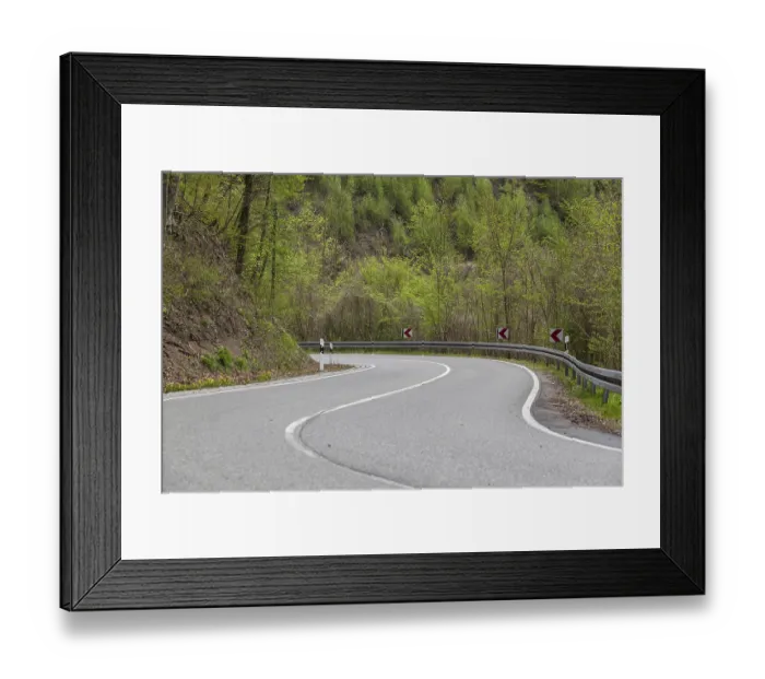 Framed Print : Winding country road