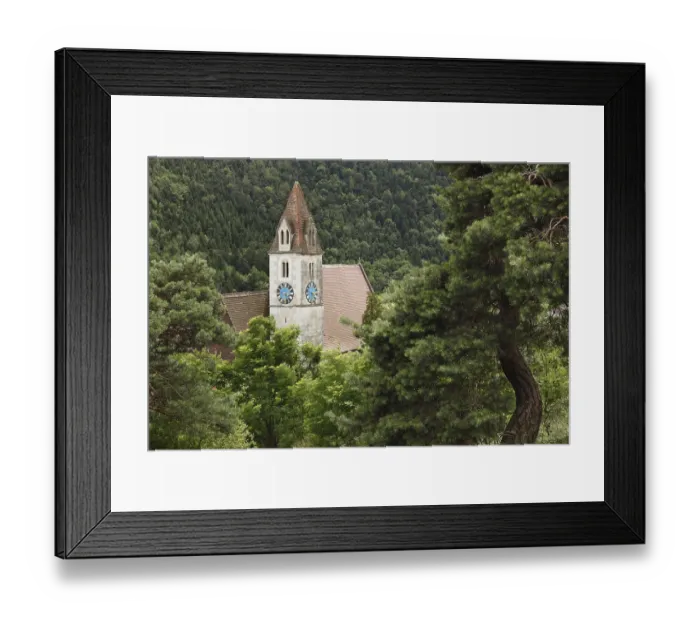 Framed Print : Parish church, Senftenberg, Kremstal calley