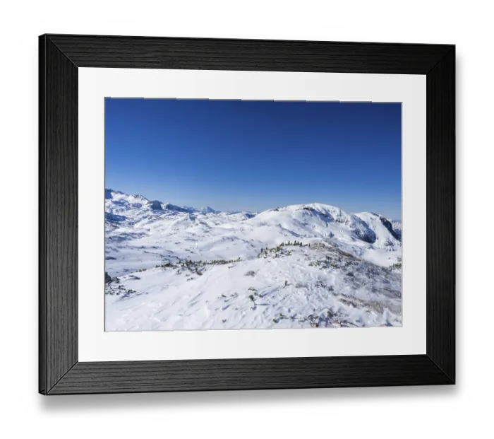 Framed Print : Blue sky over winter landscape Framed Print : Blue sky over winter landscape