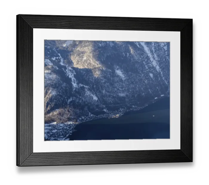 Framed Print : Hallstatt on Lake Hallstatt in the evening light