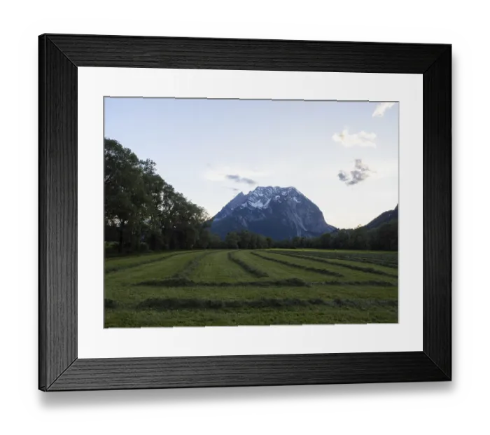 Framed Print : Freshly mown grass, behind the Grimming