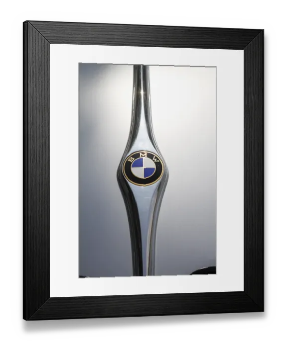 Framed Print : BMW emblem on the hood of the BMW 328 Kamm Coupe Framed Print : BMW emblem on the hood of the BMW 328 Kamm Coupe