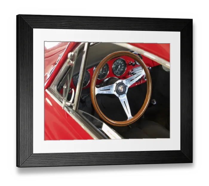 Framed Print : Cockpit of a classic Porsche 356 car Framed Print : Cockpit of a classic Porsche 356 car