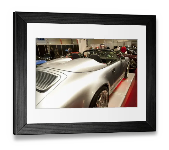 Framed Print : Porsche 911 Speedster, 964 Speedster, silver