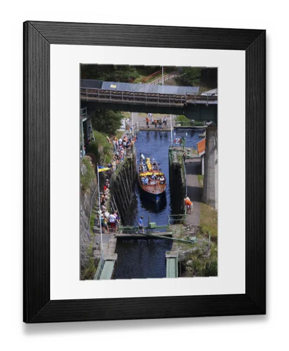 Framed Print : Boat on Dalsland Canal, Dalsland Canal