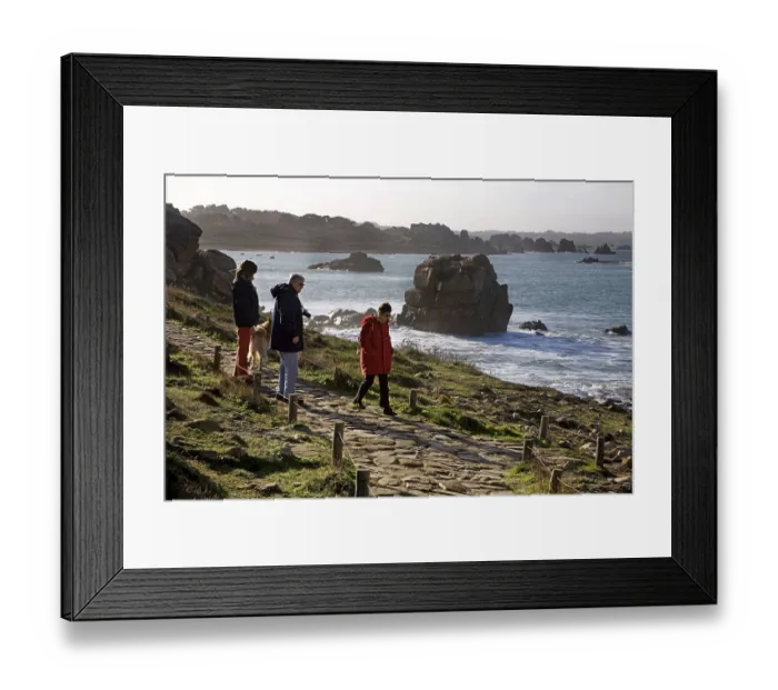 Framed Print : Walkers on footpath, Le Gouffre Framed Print : Walkers on footpath, Le Gouffre