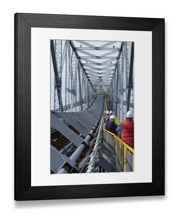 Framed Print : Visitor mine overburden conveyor bridge F60 Framed Print : Visitor mine overburden conveyor bridge F60