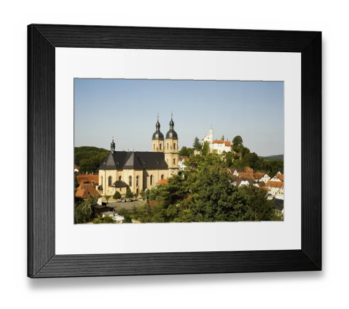 Framed Print : Castle and Basilica in Goessweinstein