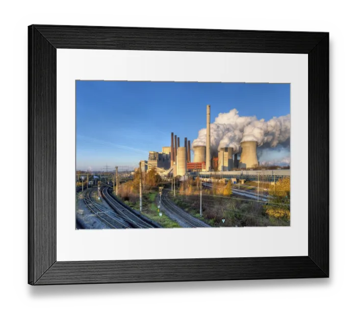 Framed Print : Neurath lignite-fired power station Framed Print : Neurath lignite-fired power station