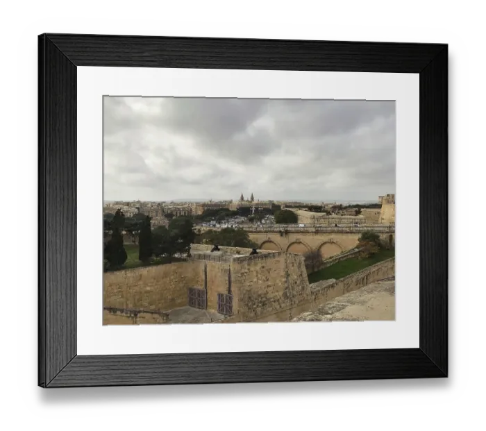 Framed Print : City walls and defences in Malta