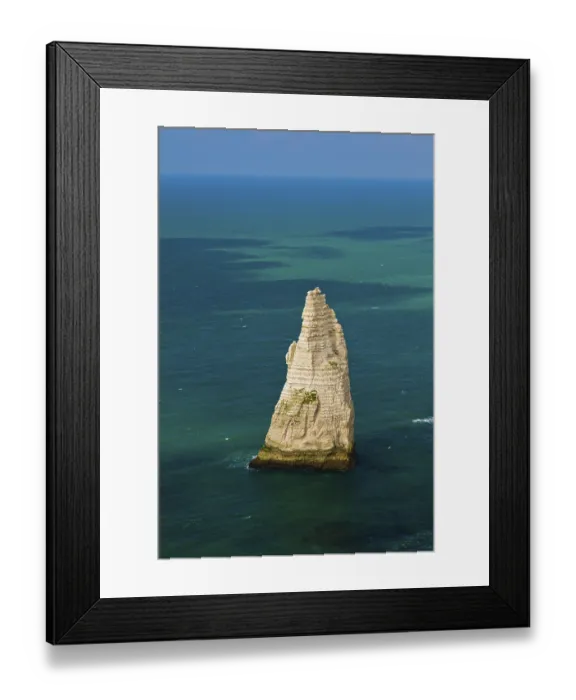 Framed Print : Aiguille rock needle on the coast of Etretat Framed Print : Aiguille rock needle on the coast of Etretat