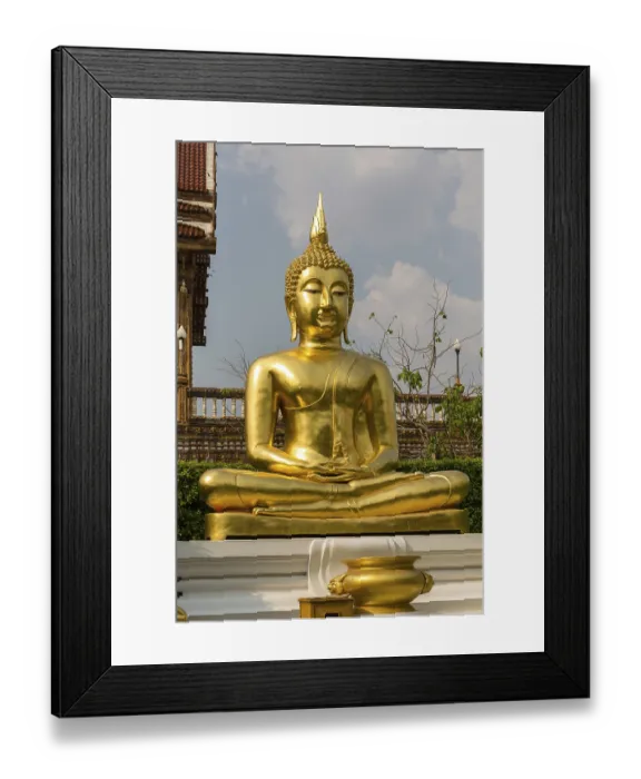 Framed Print : Golden Buddha statue, Wittayakom Framed Print : Golden Buddha statue, Wittayakom