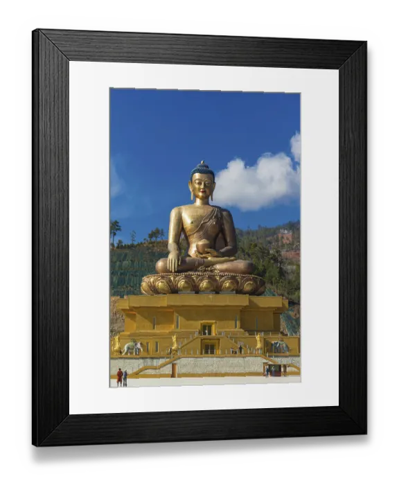 Framed Print : 169 feet tall bronze Buddha statue shining bright in the daytime Framed Print : 169 feet tall bronze Buddha statue shining bright in the daytime
