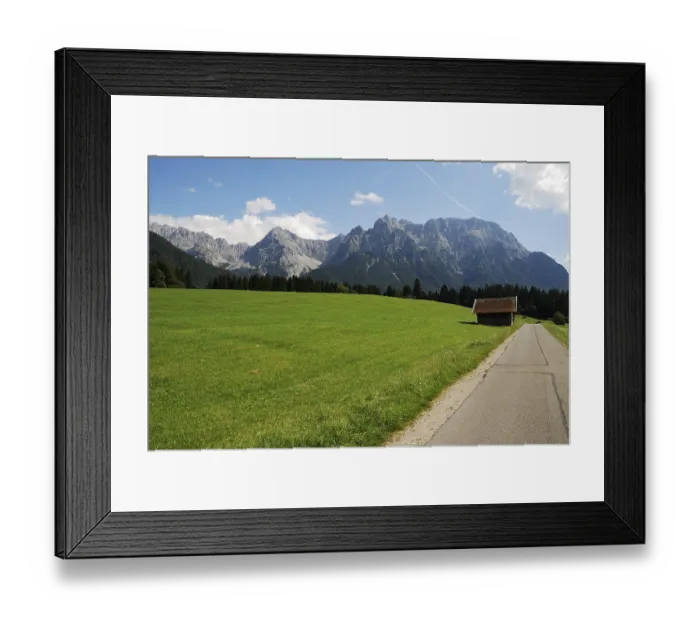 Framed Print : Alpine road in the Karwendel mountains