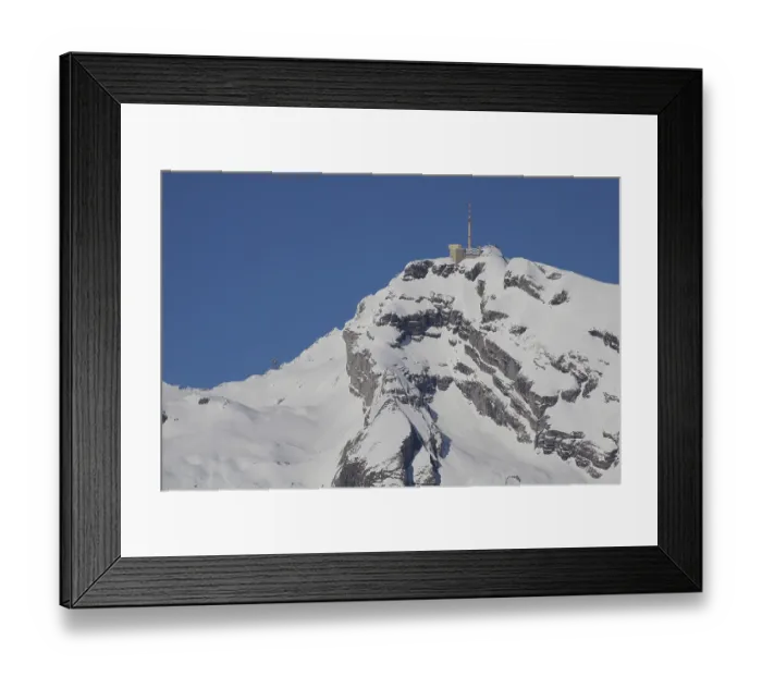 Framed Print : Summit station on top of Mount Santis
