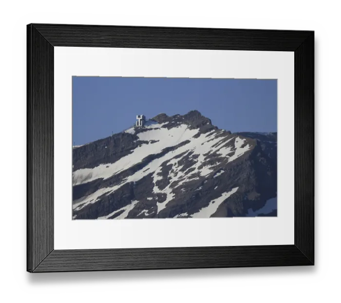 Framed Print : Summit station of the Glacier Des Diablerets cable car