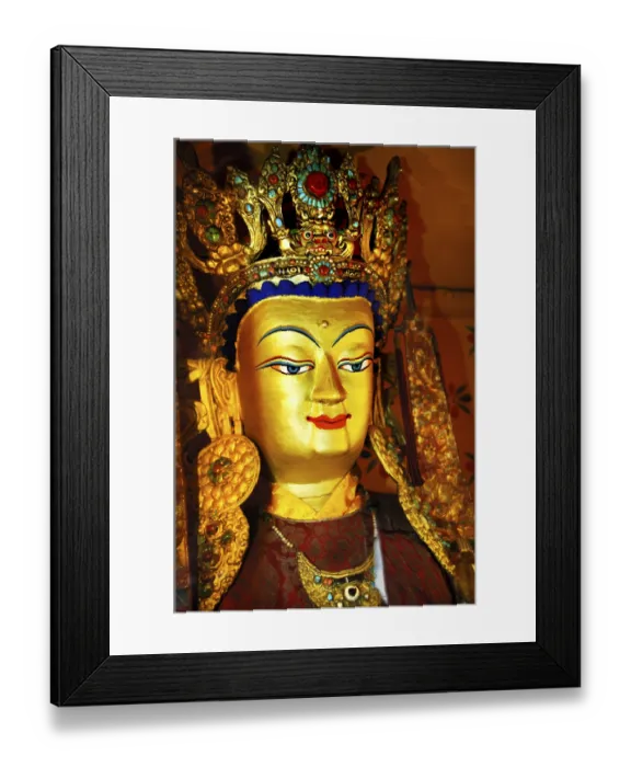 Framed Print : Buddha figure, monastery of Ganden, Tibet Framed Print : Buddha figure, monastery of Ganden, Tibet