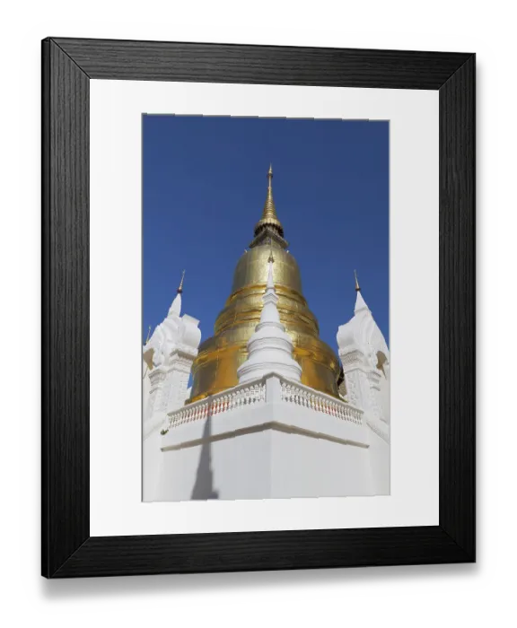 Framed Print : The chedi and stupas at Wat Suan Dok