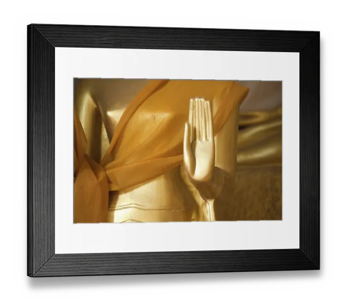 Framed Print : Detail of the hand, Buddha statue in the Big Buddha temple