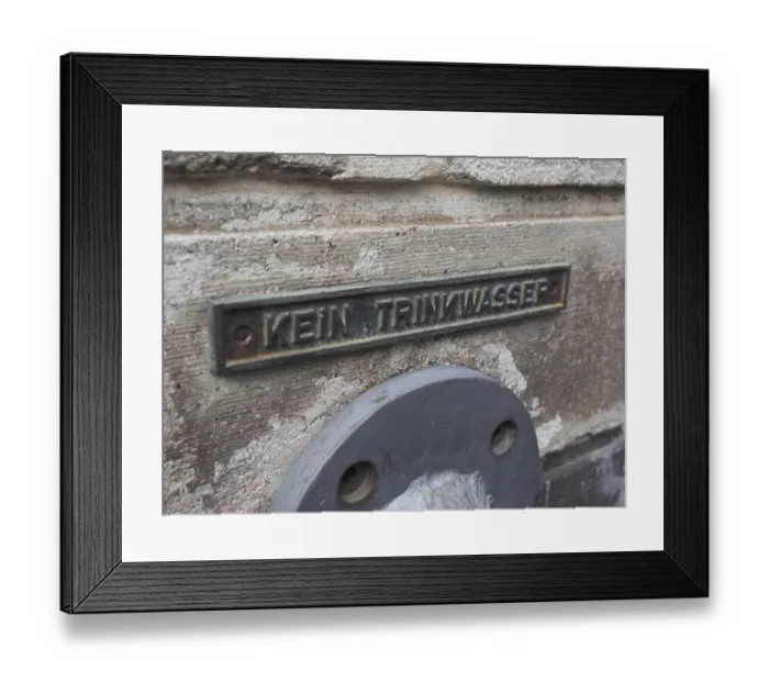 Framed Print : Kein Trinkwasser (meaning not drinking water) sign Framed Print : Kein Trinkwasser (meaning not drinking water) sign
