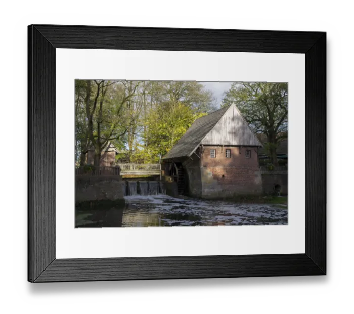 Framed Print : Historic Haarmuhle, water mill from 1619