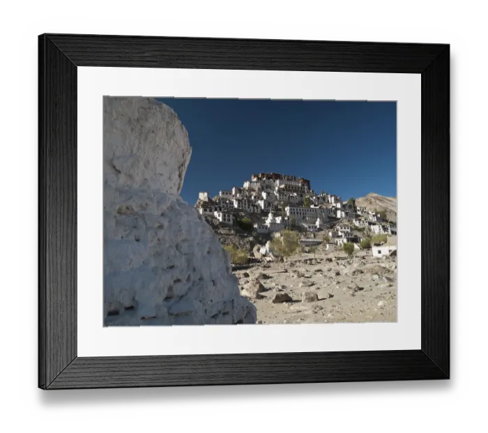 Framed Print : Thikse Gompa, huge monastery situated on a hill south of Leh
