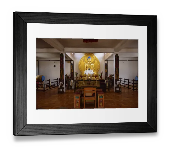 Framed Print : Buddha statue, Shanti Stupa, Leh
