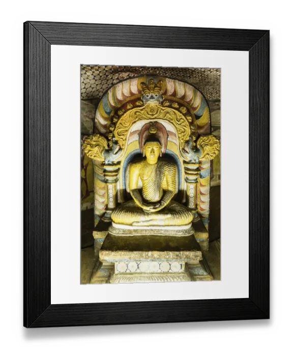 Framed Print : Sitting Buddha, Cave of the Divine King