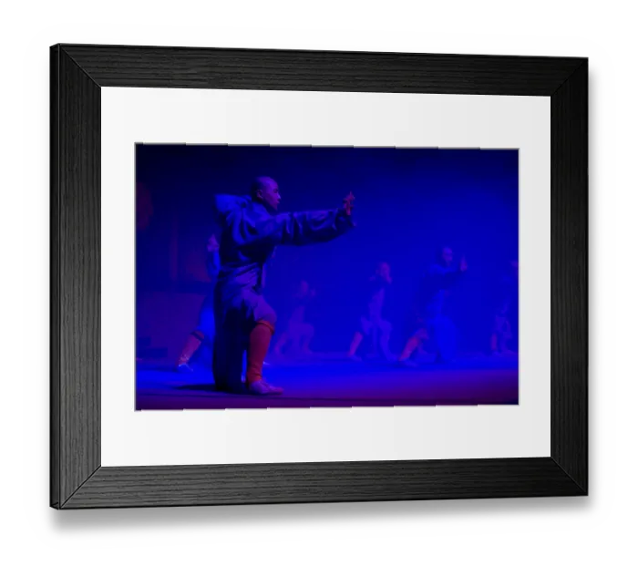 Framed Print : Shaolin monks during a show on the 22nd of March 2009 in Berlin