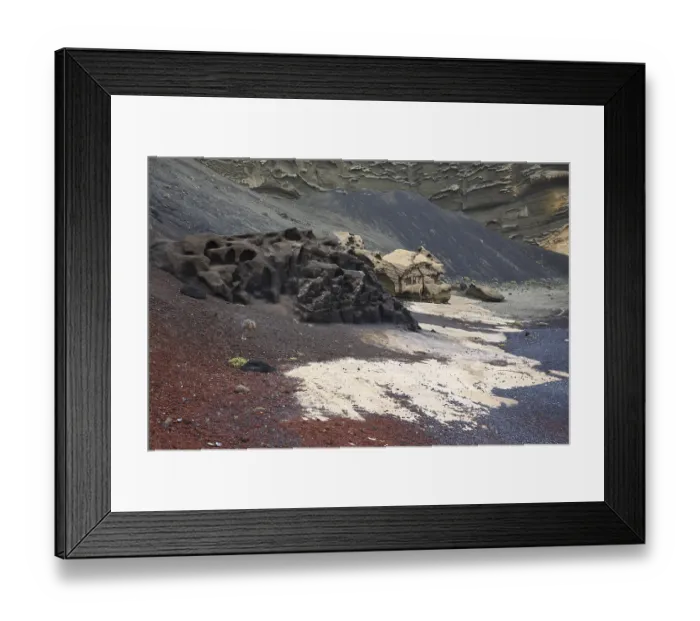 Framed Print : Volcanic rock in the crater cauldron