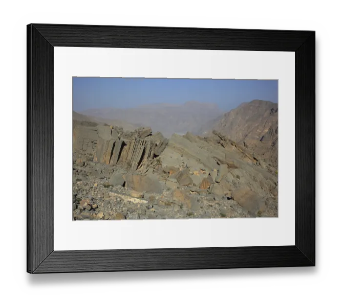 Framed Print : Landscape in the Jebel Harim region