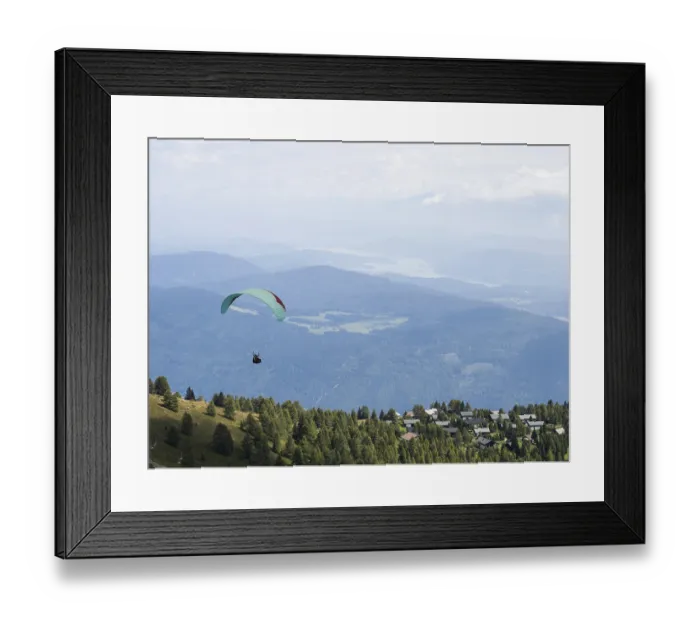 Framed Print : Paraglider, paraglider, soart from the Gerlitzen Alpe