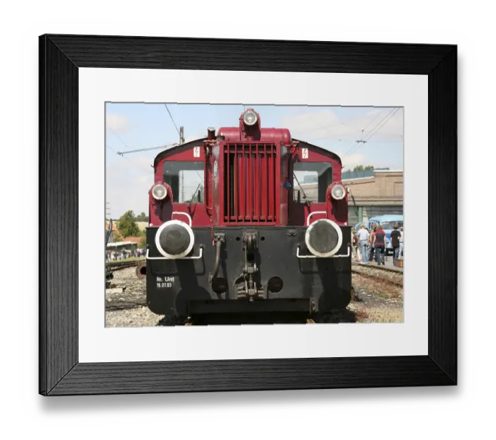 Framed Print : Classic car rails